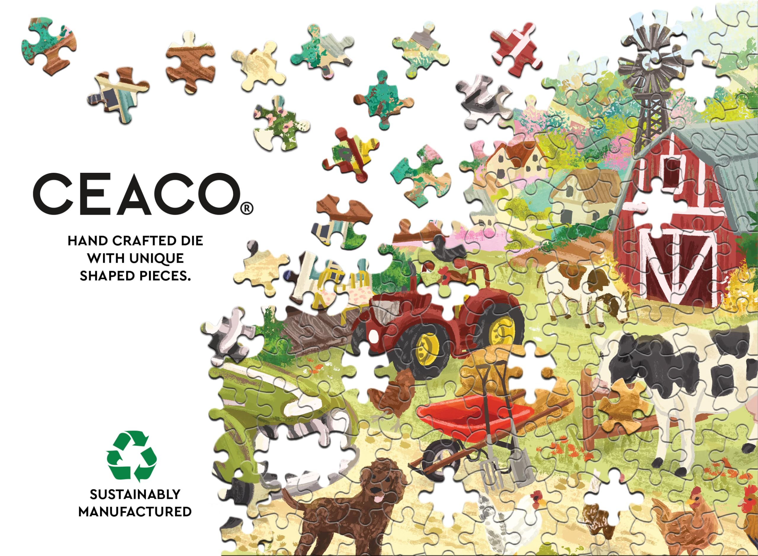 Amazon.com: Ceaco - Olivia Gibbs Happy Farm Life 300 Piece Jigsaw