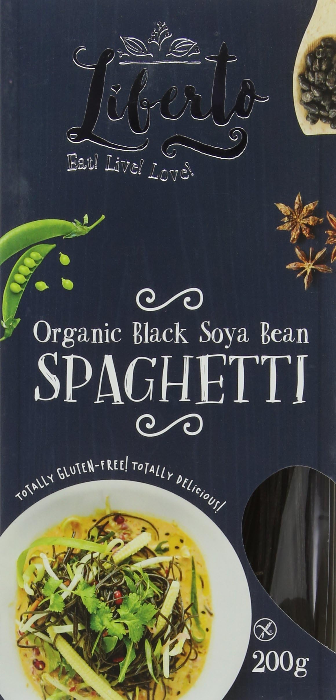 Liberto Organic Black Bean Spaghetti [200g] (Pack of 3)