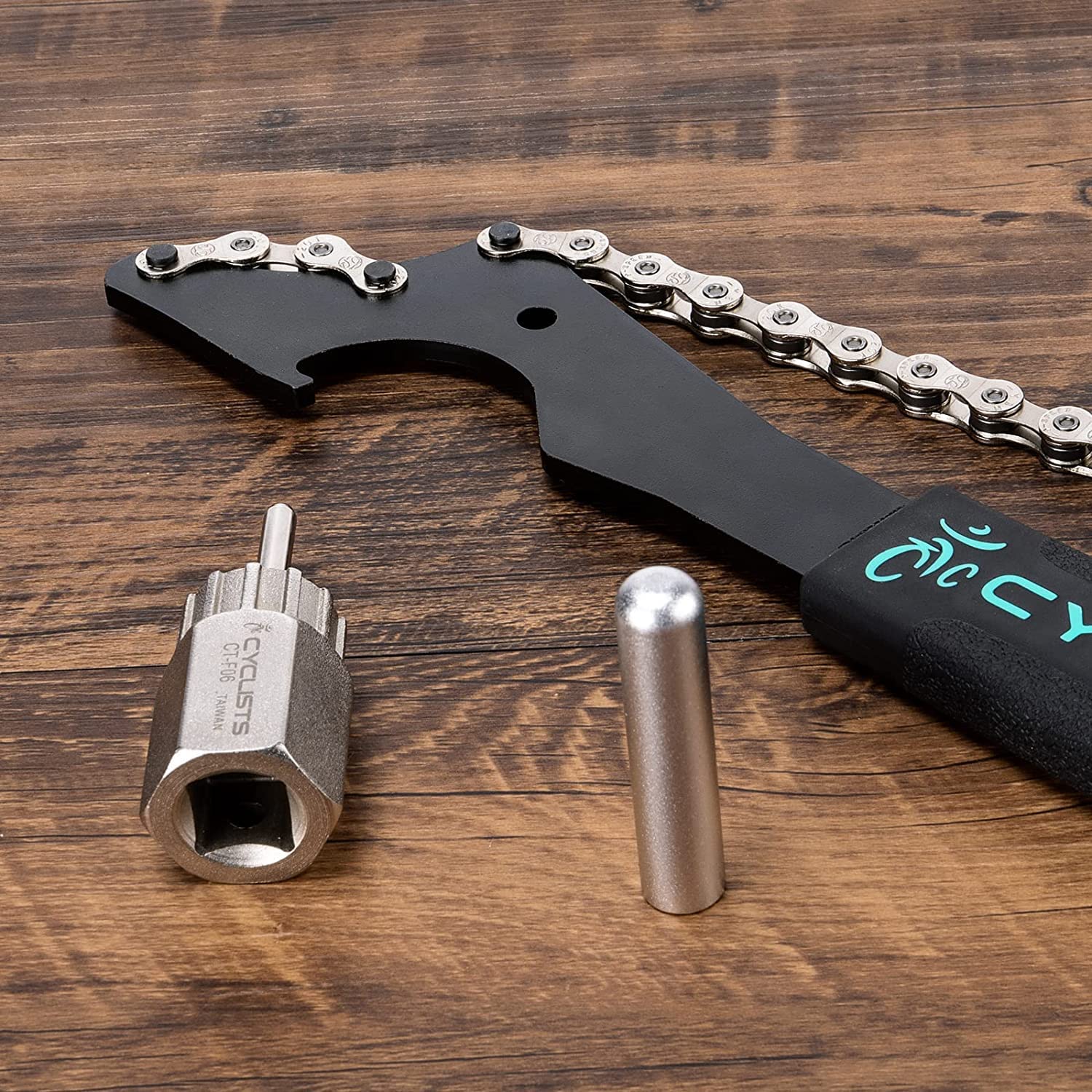 cyclists Kit di Attrezzi per la rimozione della Bicicletta, Inclusi Frusta a Catena, Strumento di bloccaggio e rotore a Ruota Libera Compatibile con Shimano HG, Facile da Usare e Durevole