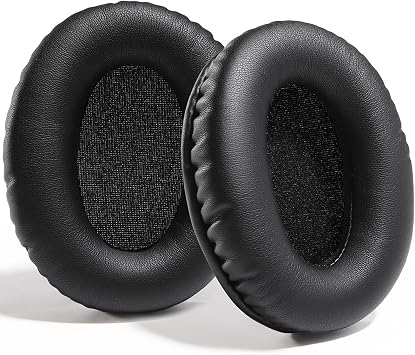 Kingston HyperX Cloud II / Cloud 2 / Cloud 1 için Profesyonel Suni Deri Yedek Yastıklar, Daha Fazla Konfor ve Dayanıklılık İçin Yüksek Kaliteli Hafızalı Köpük Kullanır (Protein Pili-Siyah)