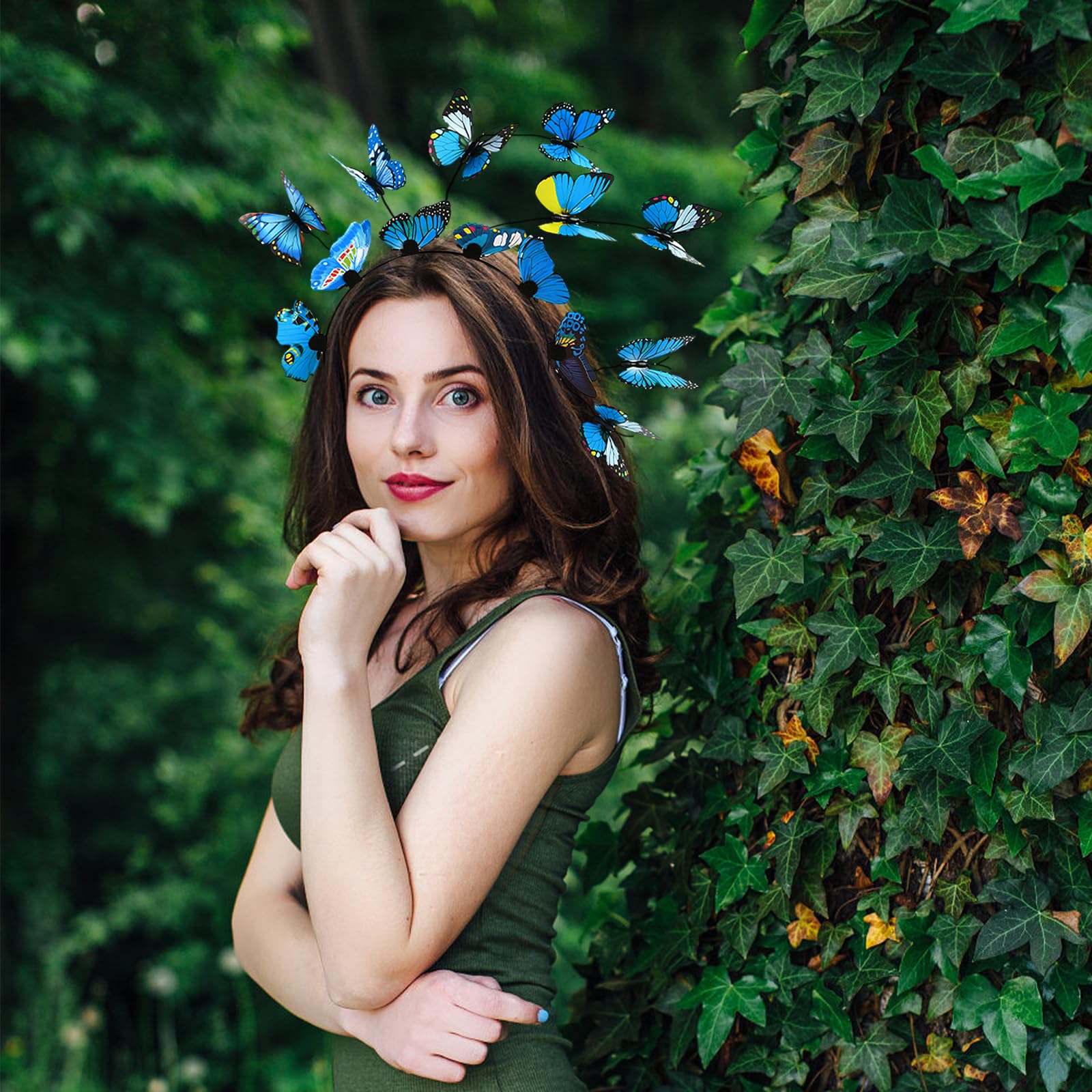 Schmetterling Fascinator Stirnband Mit 8 Haarspangen – Bunt, Aus PVC, Für Hochzeit, Cosplay & Partys