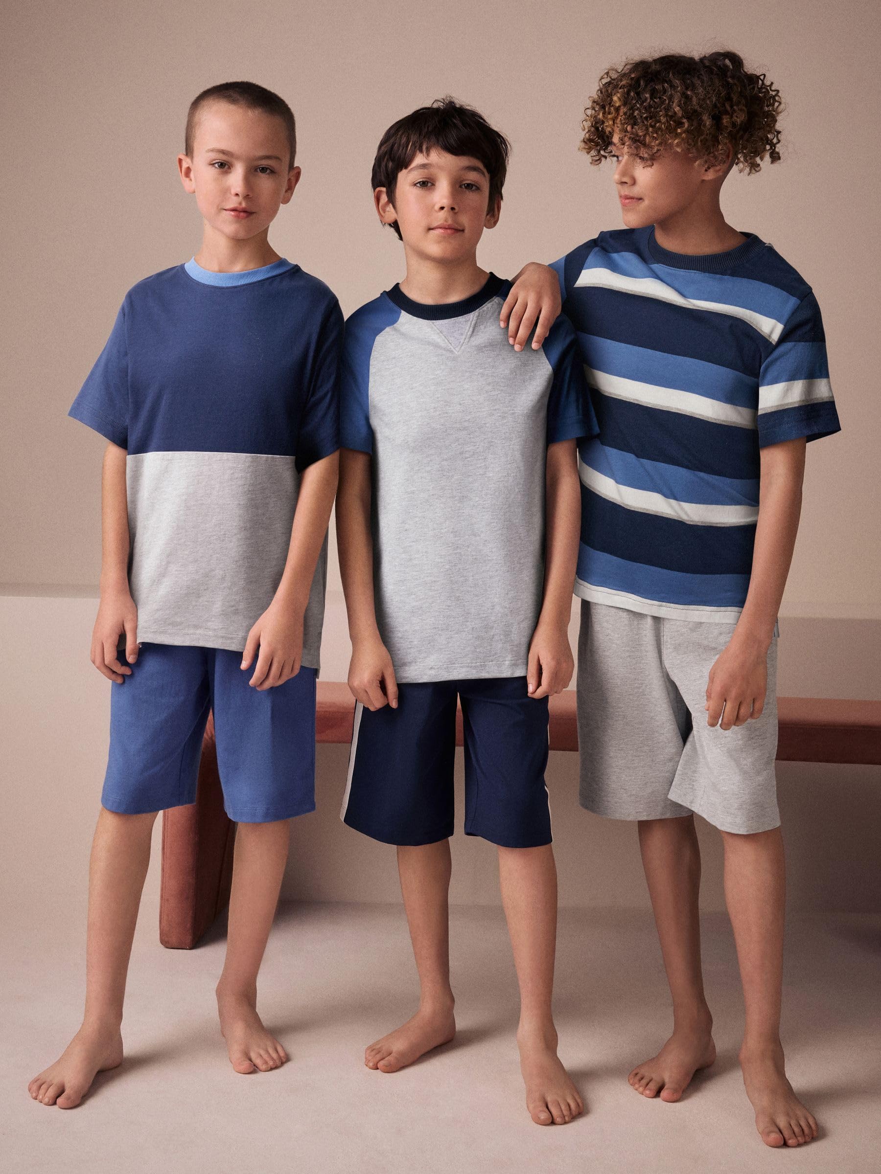 NEXT Garçon Pyjamas Short 100% Coton, Lot de 3
