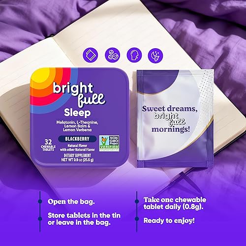 Miniatura 2 de Suplemento natural para dormir con melatonina, ashwagandha, bálsamo de limón y L-teanina, apoyo para dormir sin medicamentos, sueño reparador,