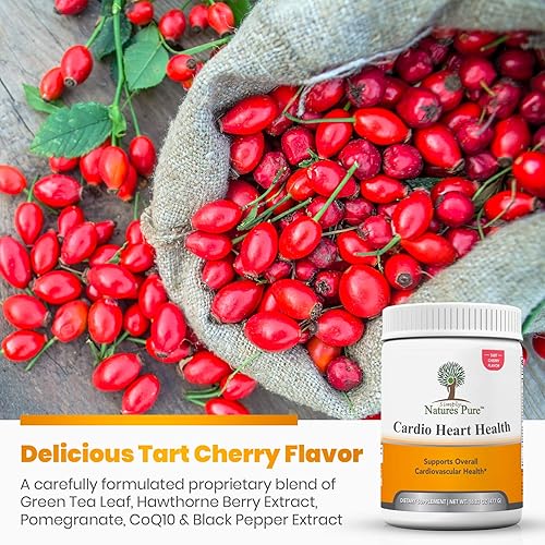Miniatura 5 de Simply Natures Pure - Suplemento de refuerzo de óxido nítrico Cardio Heart Health con L-Arginina 5000 mg, L-citrulina 1000 mg y bayas Hawthorne,