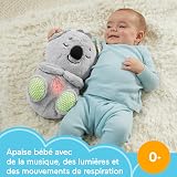 Fisher-Price Mon Koala Câlins Bonne Nuit | Jouet Peluche Koala pour Bébé dès la Naissance | Veilleuse Peluche Douce et Apaisante Qui Respire et s'allume | Cadeau Naissance Bébé Fille ou Garçon, HBP87 - 2