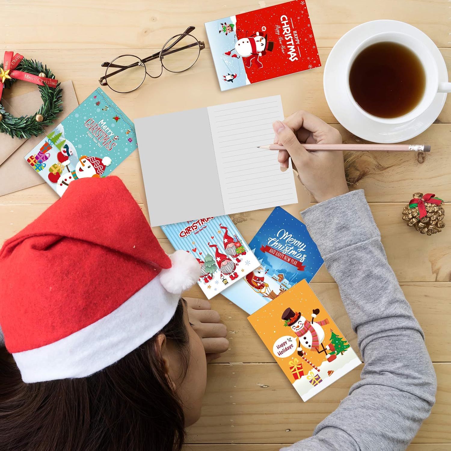 Whaline 24pcs Christmas mini Notebook mini memo pad Christmas Theme Small Notebook Pocket Notebook for Xmas Party Favor Supplies Goodie Bag Stuffer 3.3 x 5in - Image 5