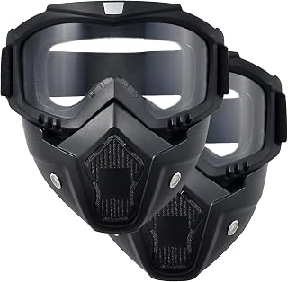 Paintball Mask Anti Fog,Airsoft Mask Full Face,Tactical Mask, Motorcycle Helmet Goggles with Removable Face Mask for Men Women