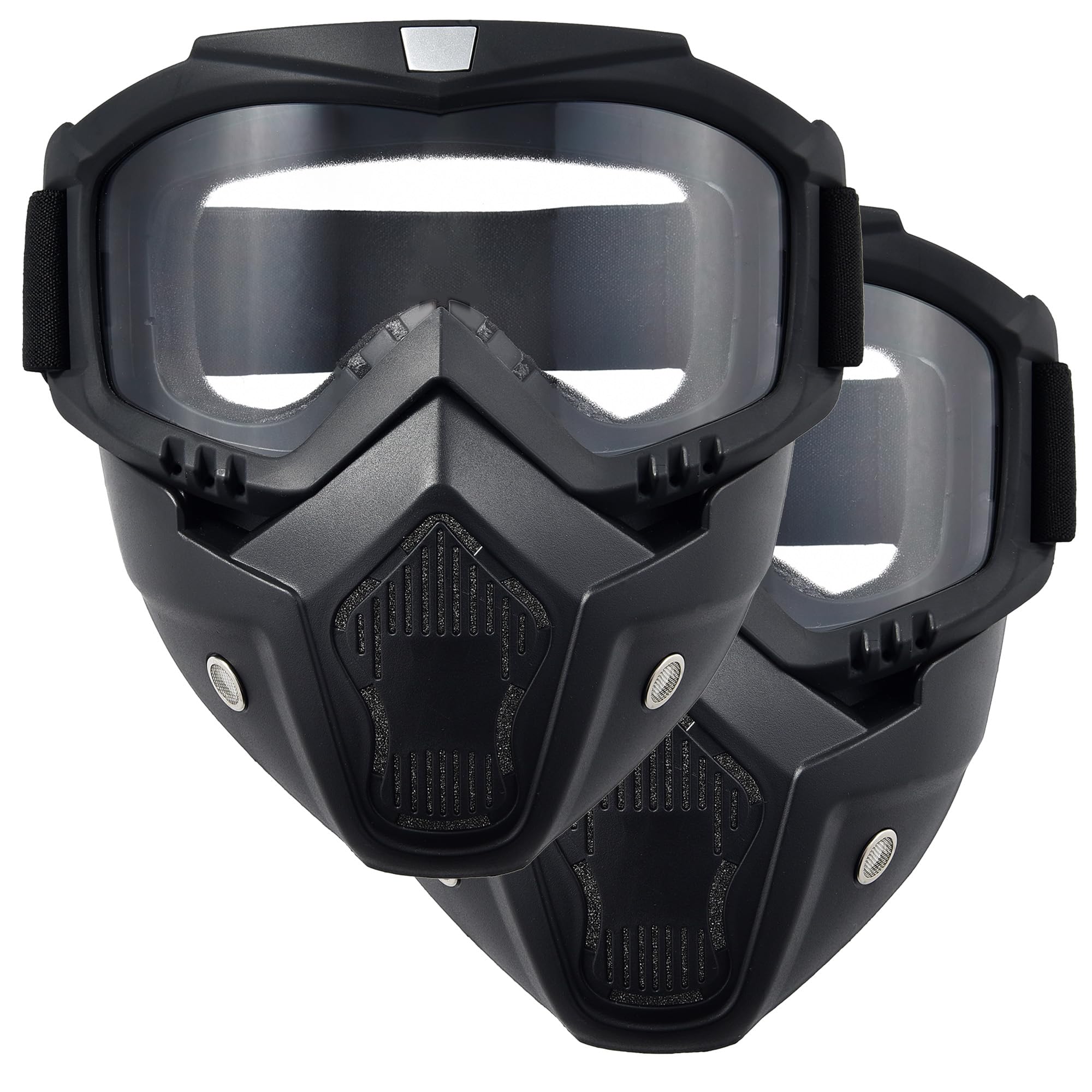 Paintball Mask Anti Fog,Airsoft Mask Full Face,Tactical Mask, Motorcycle Helmet Goggles with Removable Face Mask for Men Women (2Clear) : Sports & Outdoors