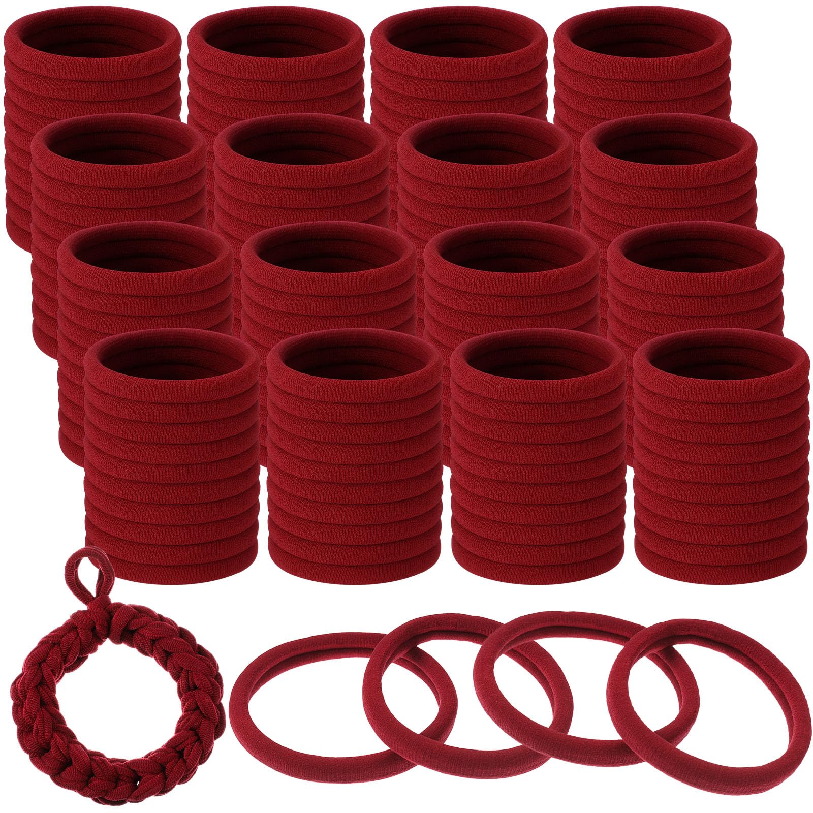 Wesnoy 120 Pcs Weaving Loom Refill Loops for 10'' Potholder Loom,Red