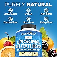Vista 6 de Nutrivein Glutatión liposomal Setria® 700 mg - 60 cápsulas - Glutatión reducido puro - Antioxidante maestro para una protección celular óptima
