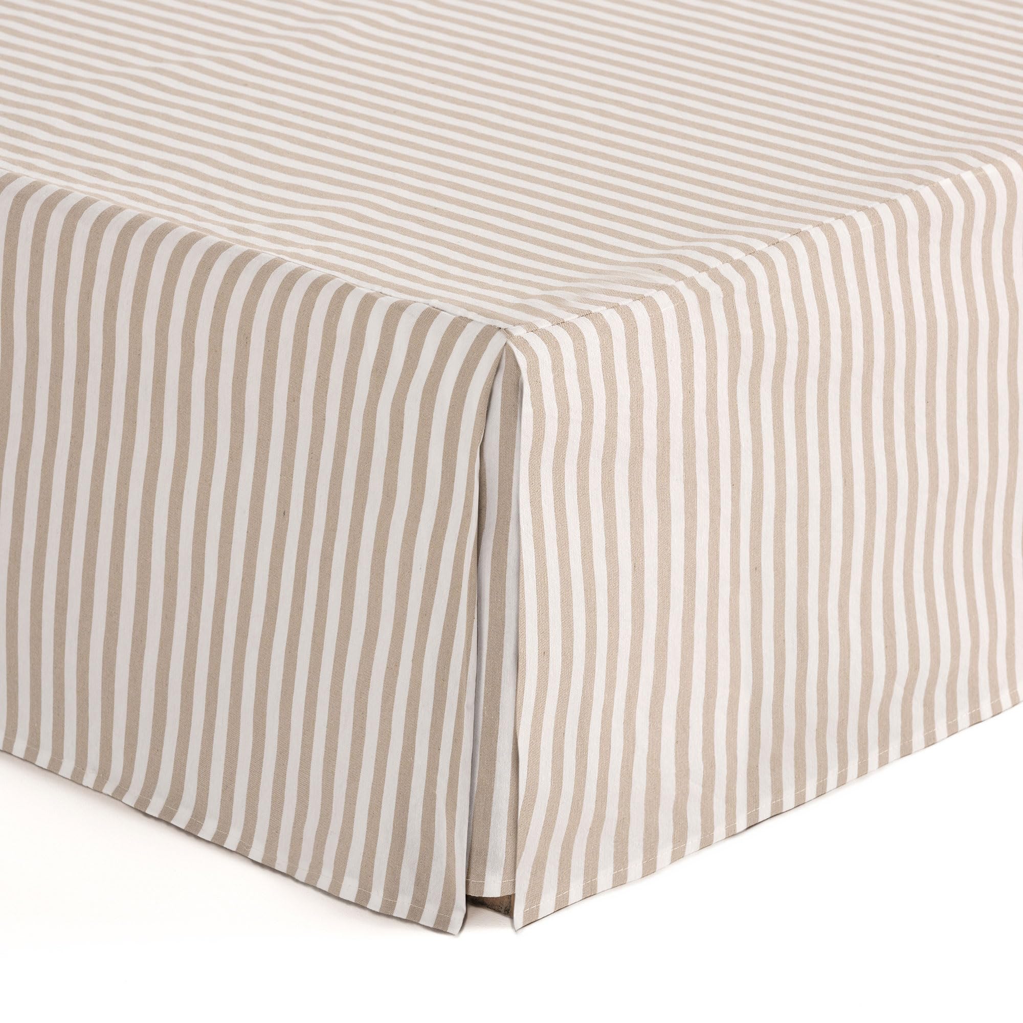 Gamusi Beige Stripes Bed Cover 140 X 190 / 200 Cm Bed Base Cover 140 Cm –