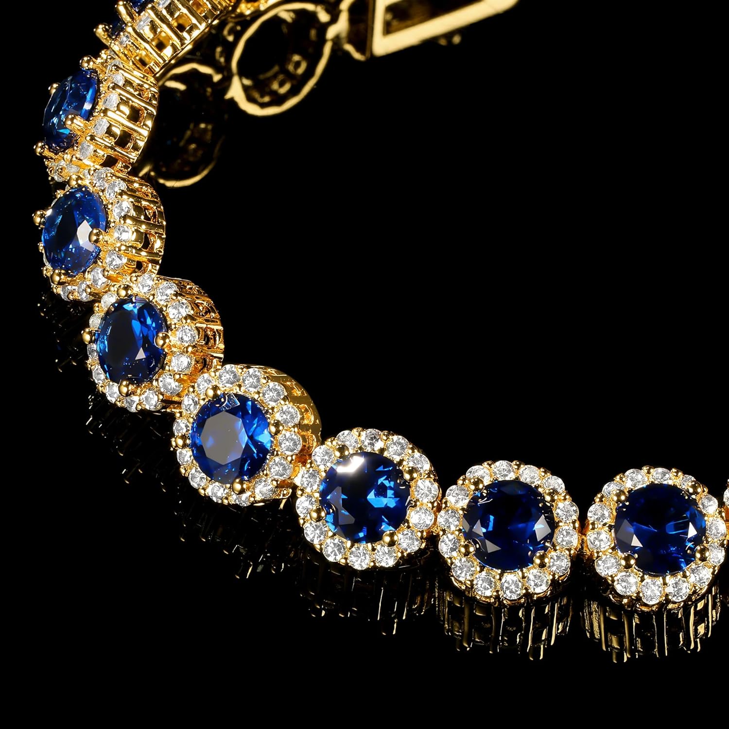 Gemsme 5mm Cubic Zirconia Tennis Bracelets for Women, 18K White Gold/Yellow Gold Plated Round 5mm CZ Tennis Bracelet for Women Men, Size 6.5-8.5 inch