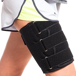 Hamstring Compression Sleeve Recovery Support – Non-Slip Groin Wrap for Adductor Tendonitis, Strain, Stiffness, Inflammation - Thigh Compression Sleeve Men Women – Thigh Braces for Thigh Pain