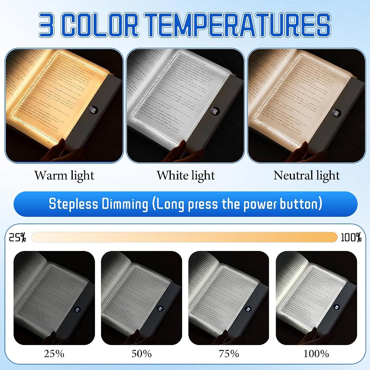 LUMINtop 2nd Generation LED Book Light - Rechargeable view 3