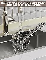 Vista 4 de Large 15oz Potato Ricer, Heavy Duty Stainless Steel Ricer for Mashed Potatoes, Sweet Potato Masher Kitchen Tool with Ergonomic Handle, Press and