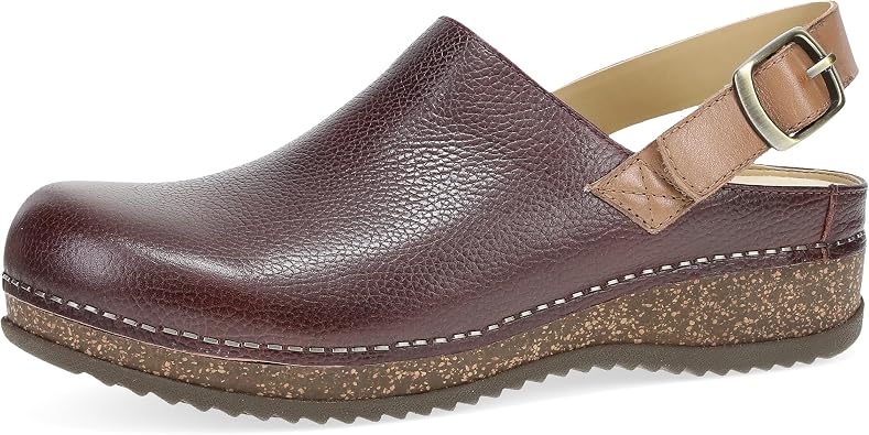 Dansko Merrin Sling-Back Mule Clog for Women-Dual-Density Cork/EVA Midsole and Lightweight Rubber Outsole Provide Durable and Comfortable Ride
