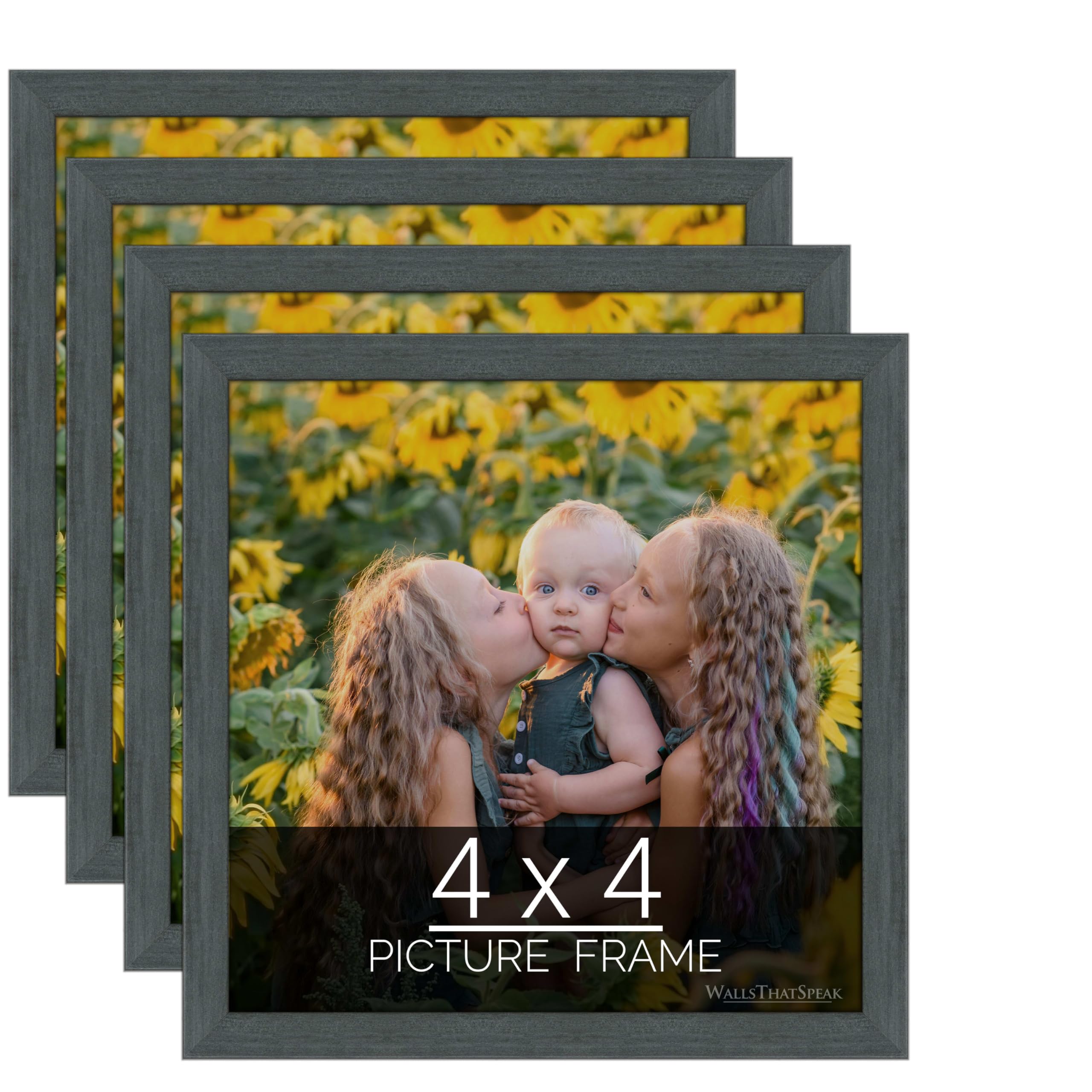 Amazon.com - wallsthatspeak 4x4 Slate Gray Picture Frame for
