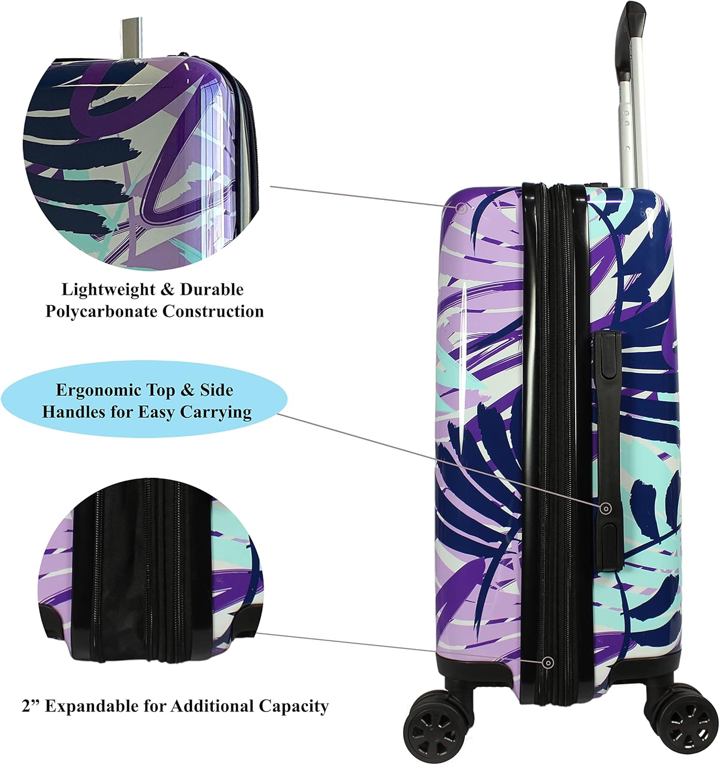 Review World Traveler Seasons Hardside 2Piece CarryOn Spinner Luggage