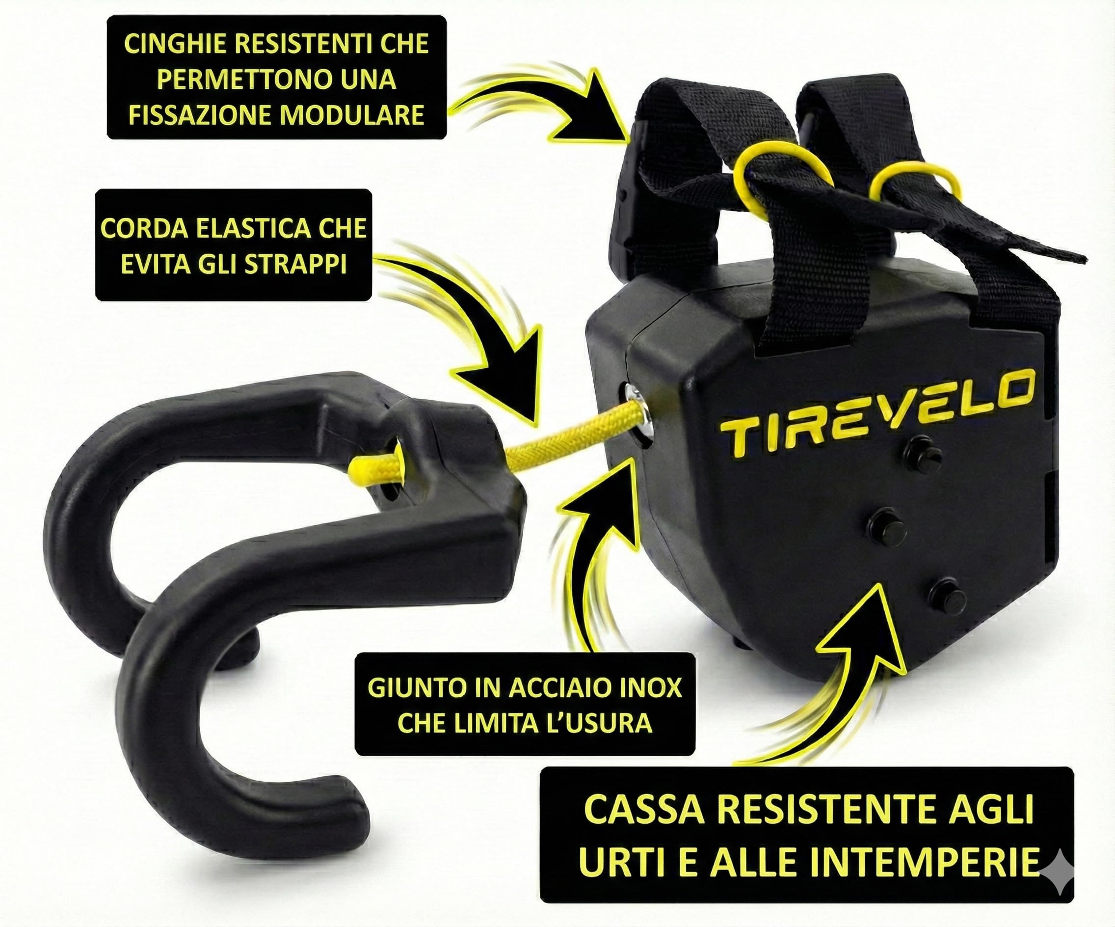 Corda di Traino Bici per Bambini e Adulti – Sistema di Trazione Elastico per MTB & E-Bike – Max 90kg