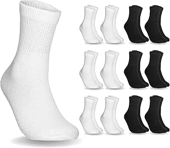 Special Essentials Cotton Diabetic Ankle Socks - Non-Binding Wide Top
