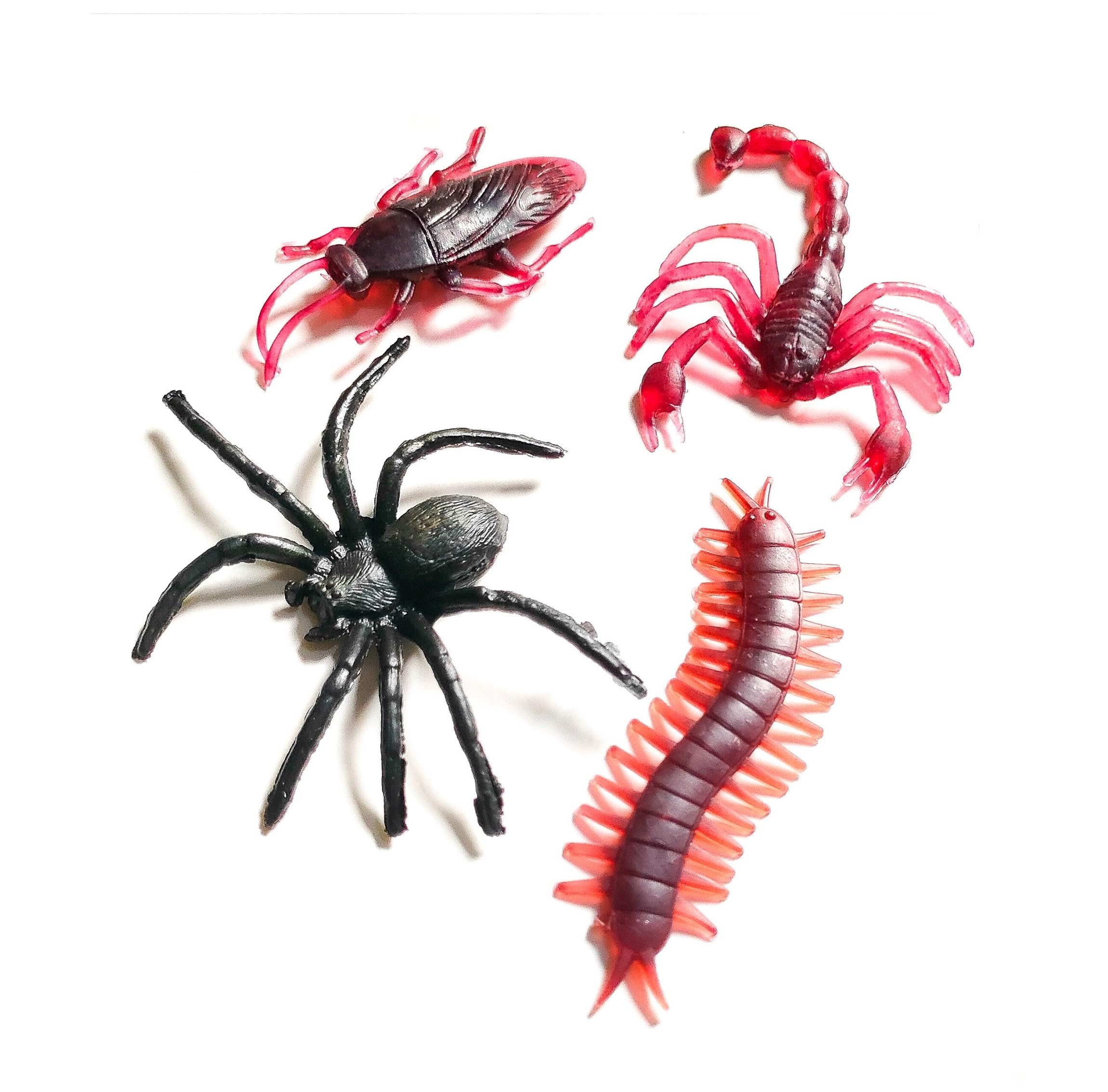 Realistic Insect & Spider Toy Set for Kids | Scorpion, Spider, Cockroach & Centipede Animal Figure Toys | Fun Prank Play Toys (Pack of 4)-picture-24