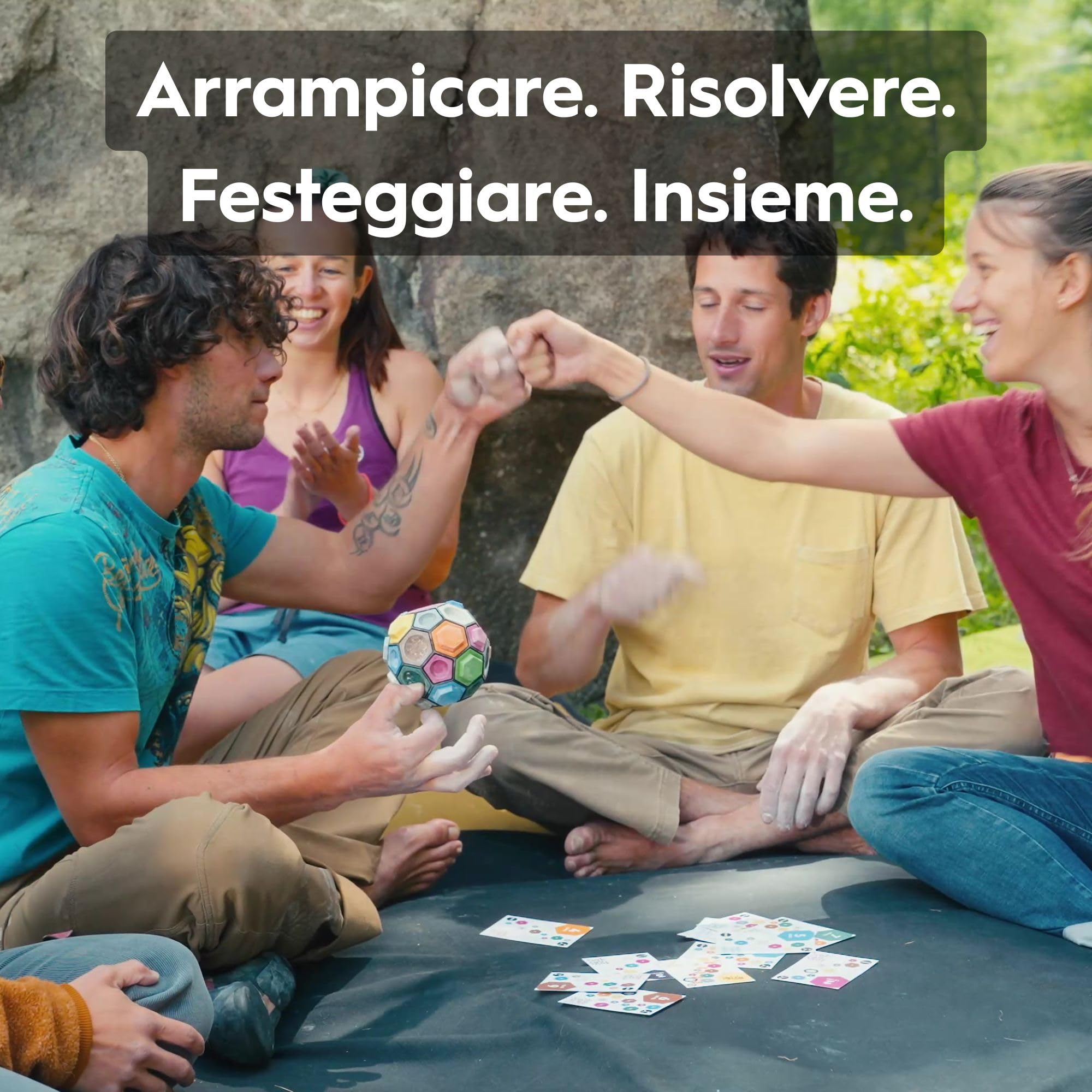 BOULDERBALL Team Climb – Cooperative Team & Skill Game (14+) - Teamwork, Concentrazione e Pensiero Strategico - Per Adolescenti e Adulti - Made in Italy