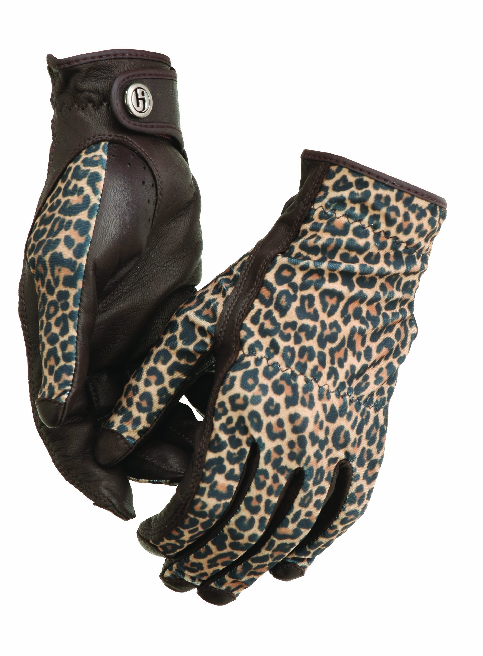 HJ Glove Women's Brown Leopard Solaire-X UV Golf Glove