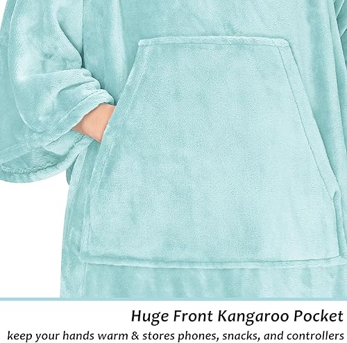 Miniatura 2 de Solaris Manta de forro polar con mangas y botón a presión en el cuello para adultos, mujeres y hombres, regalo cálido y acogedor, manta de cuerpo