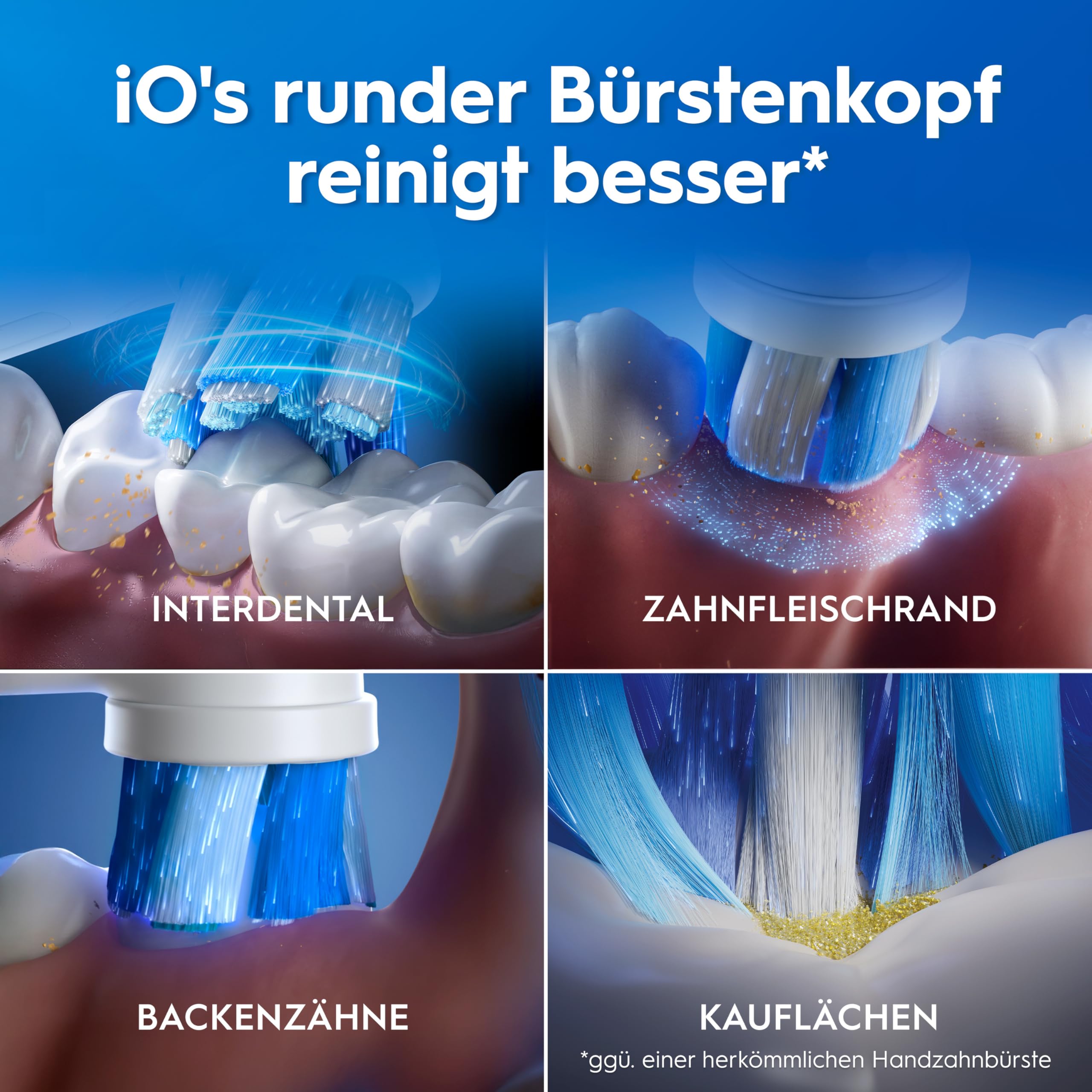 Oral-B iO Series 2 Elektrische Zahnbürste Rosa PLUS Original Oral-B iO Sanfte Reinigung Aufsteckbürste Weiß 3x