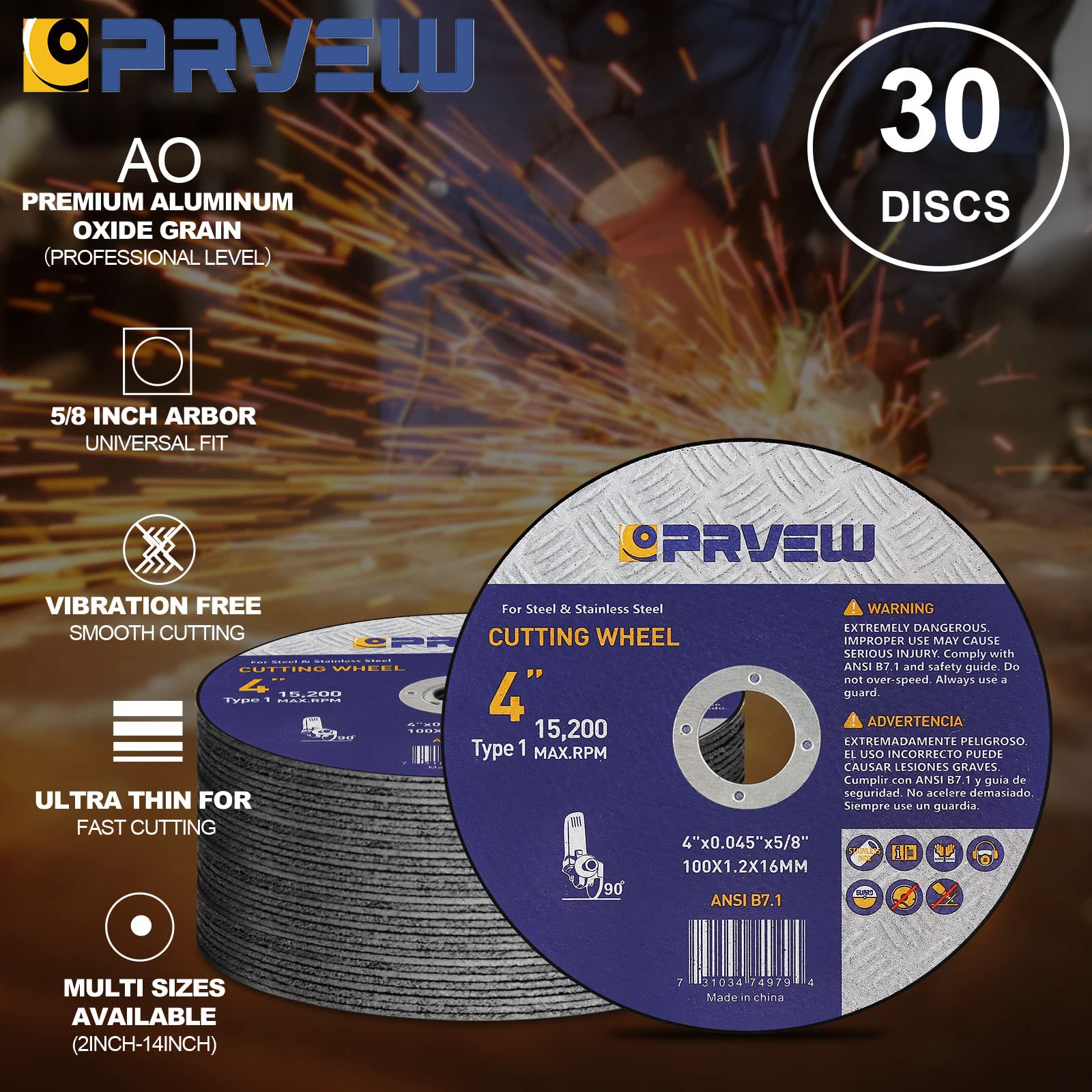 Cut-Off Wheels - 30 Pack 4 Inch -3