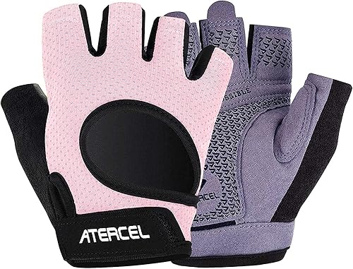 ATERCEL Guantes de levantamiento de pesas, protección completa de la palma de la mano, guantes de entrenamiento para gimnasio, ciclismo, ejercicio,