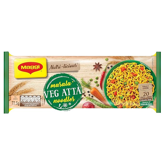 Nutri-Licious Masala Veg Atta Noodles, Preservative Free 290 grams