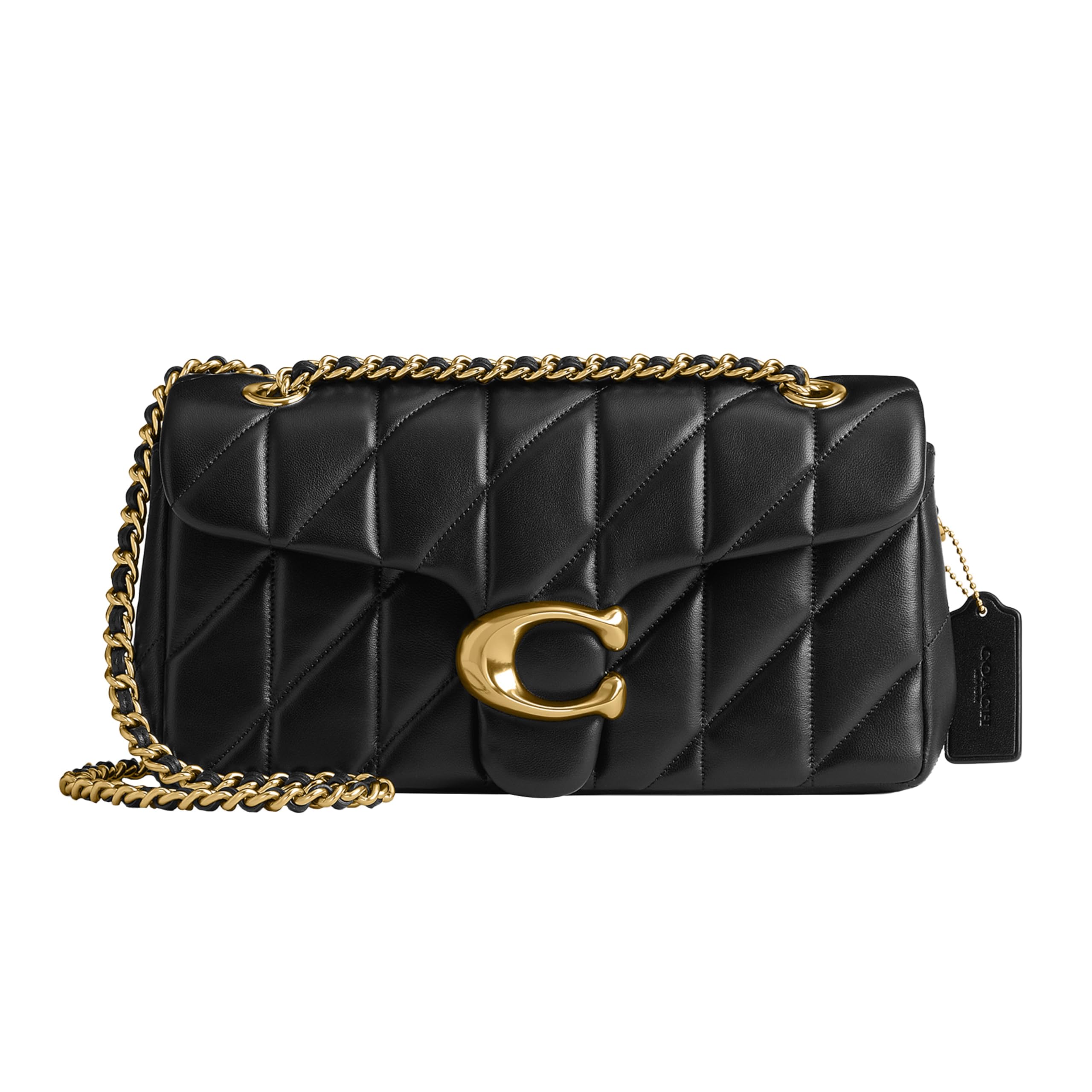 Amazon | タビーショルダーバッグ 26 キルティング付き, 真鍮/ブラック