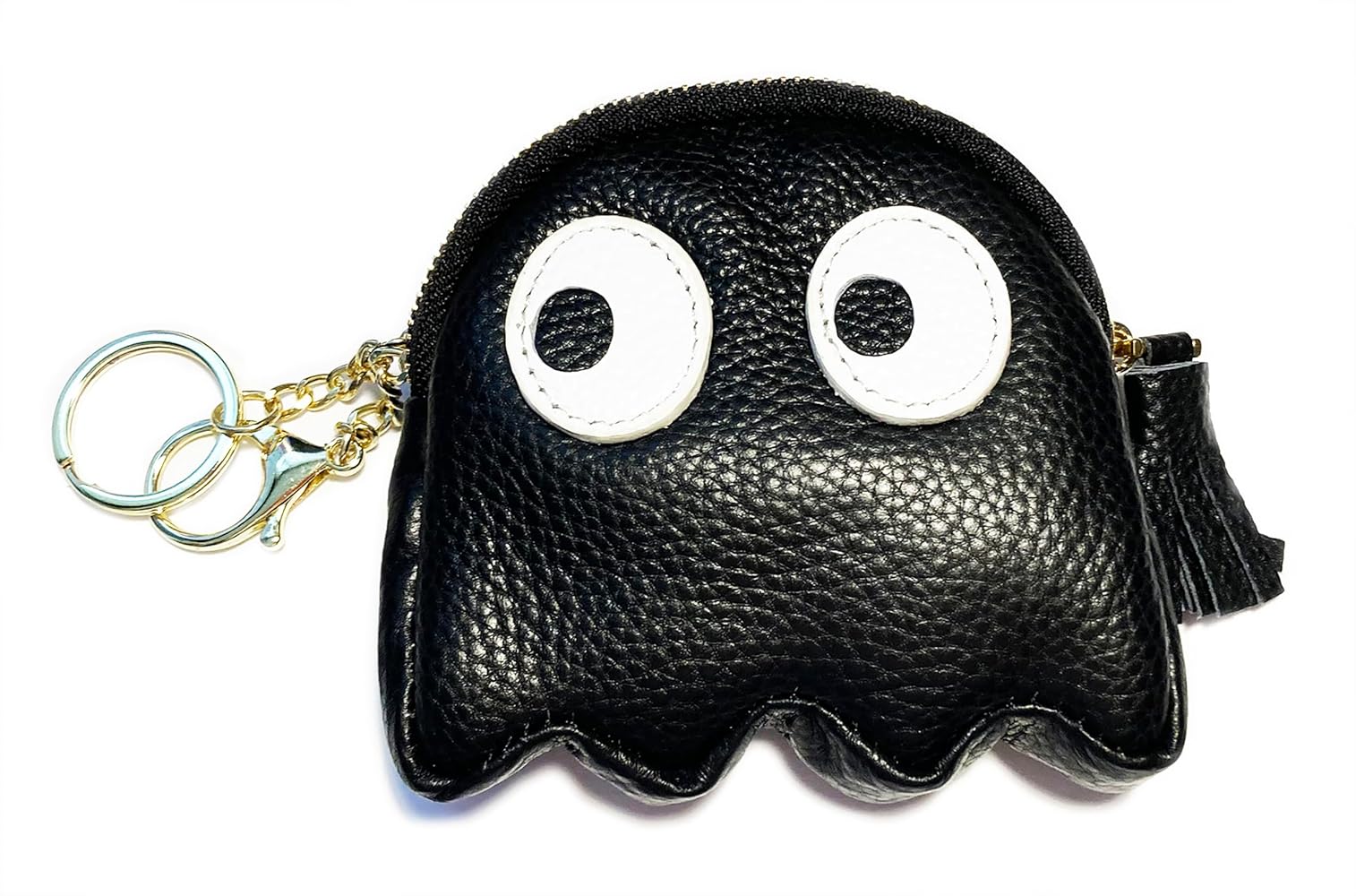 Amazon.com: Black Big Eyes Pac-Man Octopus Design Leather