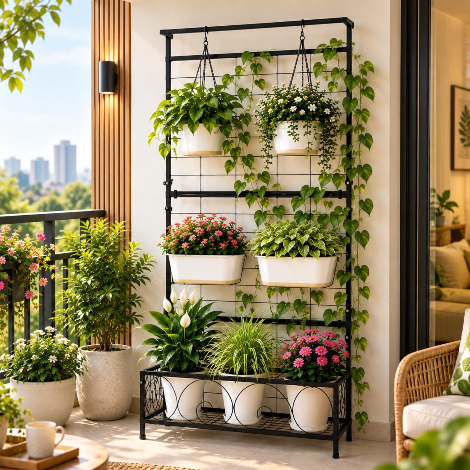 Bloom Plant Stand - Outdoor & Indoor Metal Stand -13