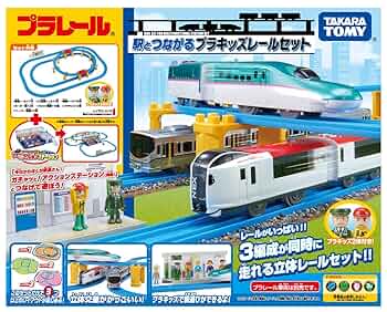 「プラレール」と「ストレートレール＆どうろ」セット ストレートレール & どうろ ＋ カーブレール & どうろ （中古