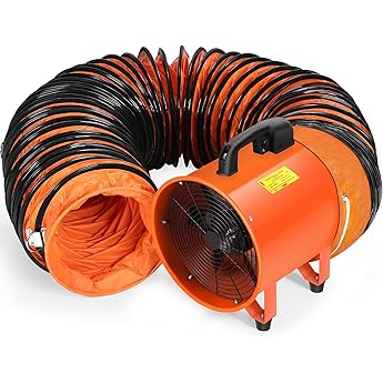 Utility Blower,8 Inch Exhaust Fan,2500R/MIN High Velocity Portable Ventilator