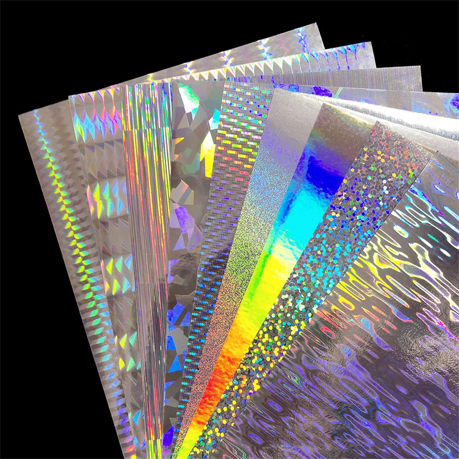 18 calcomanías reflectantes de escamas de peces, película adhesiva holográfica, cinta de señuelo intermitente, cebos duros, calcomanías para señuelos