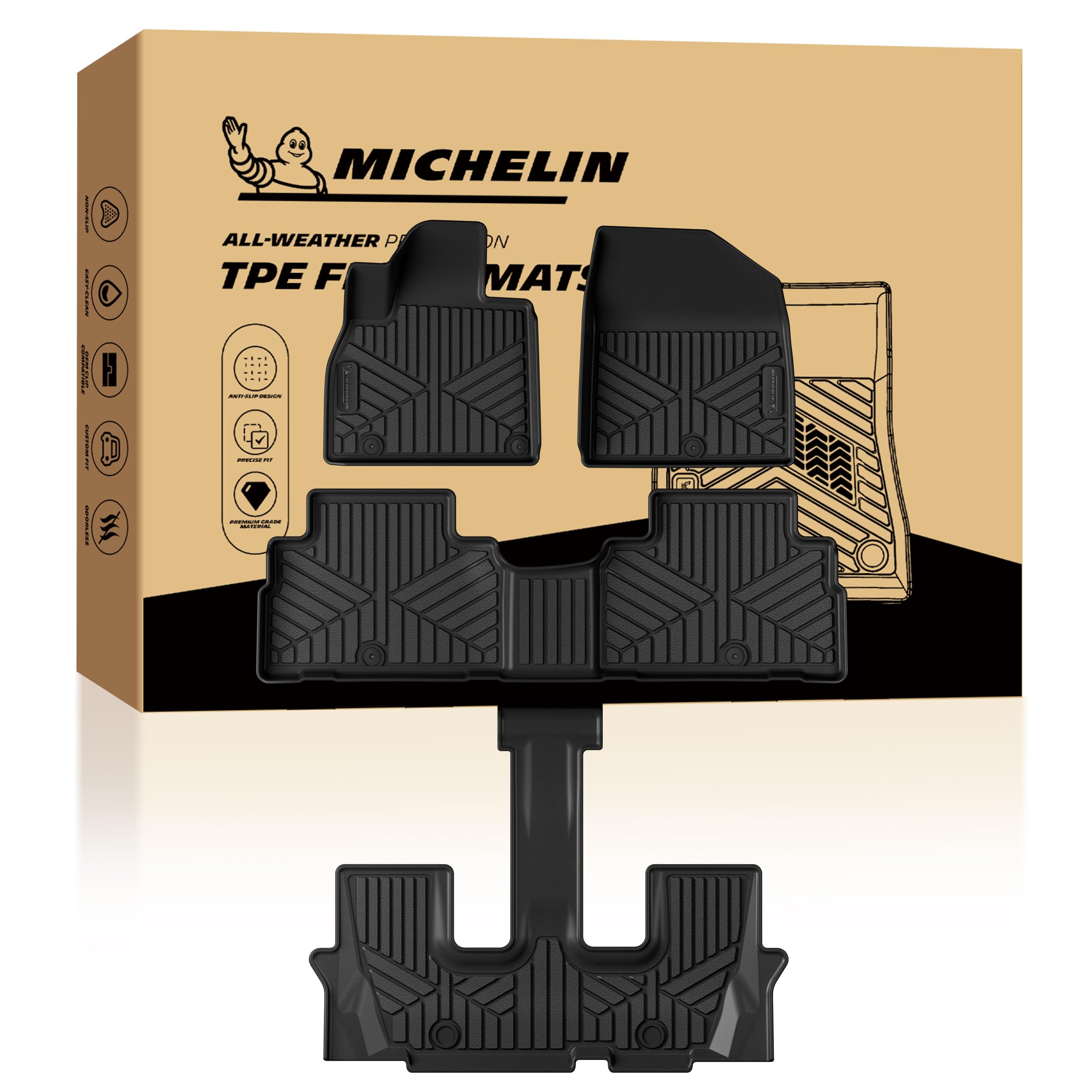 Michelin Vehicle Mats for 2020-2025 Kia Telluride (3 Piece)