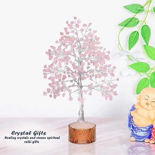 Miniatura 7 de Cristales de cuarzo rosa, árbol de cristal, escritorio de árbol bonsái, árbol de piedras preciosas, árbol de cuarzo de cristal, árbol de Feng Shui,