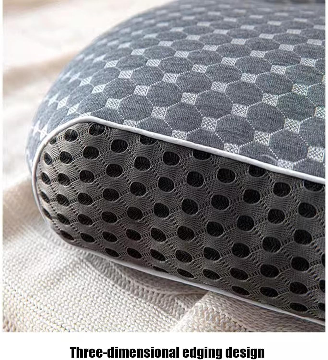 Foam Cervical Memory Pillow, Helps Sleep and Protects The Neck Home Pillow,Gray,70x45cm
