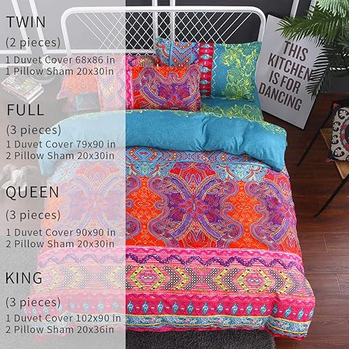Miniatura 7 de Omelas - Juego fundas de edredón en microfibra de 120GSM y con diseño bohemio