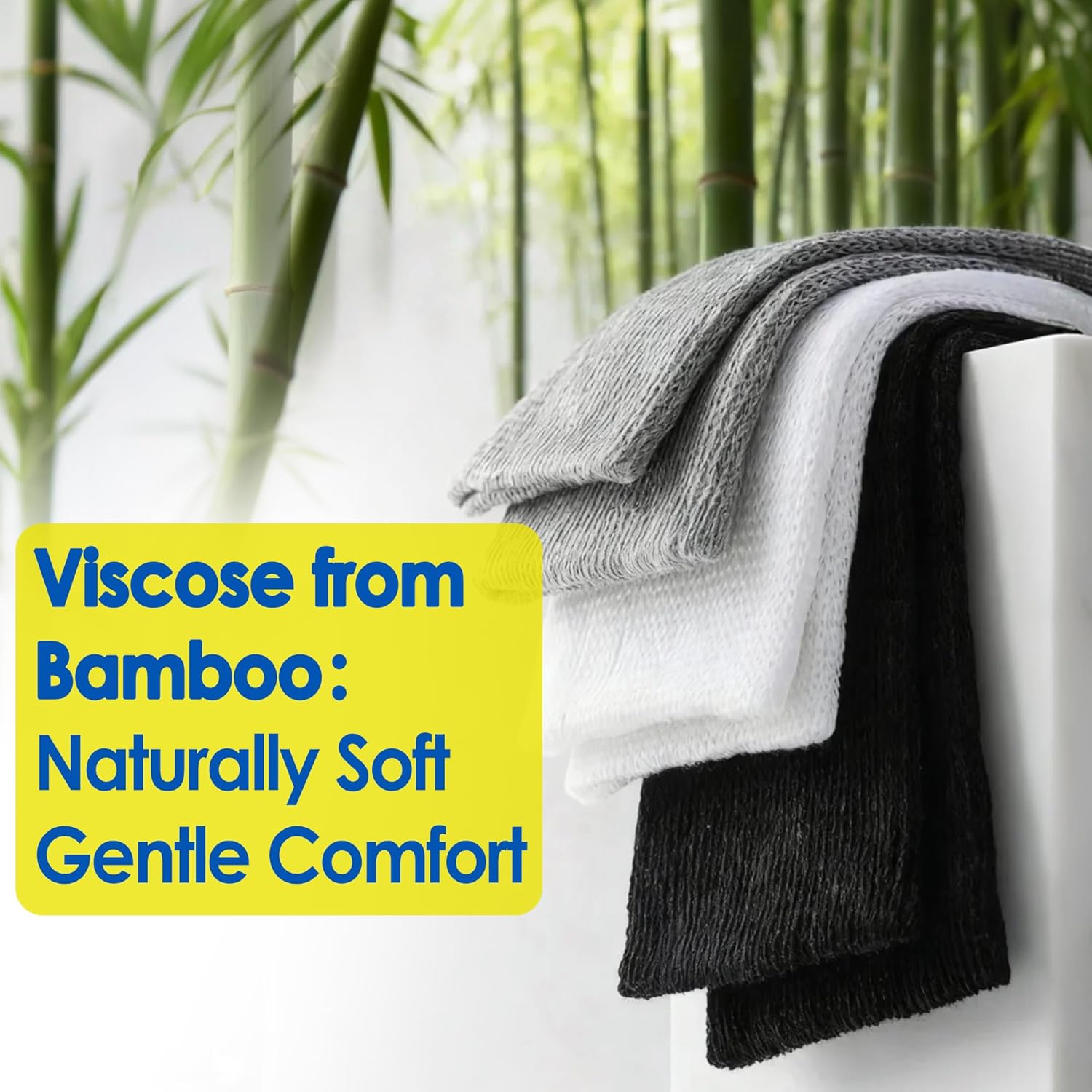 Diabetic Socks for Men & Women – Viscose from Bamboo Crew Socks, Non-Binding, Cushioned Athletic for Sensitive Feet, 3 Pairs - Image 4