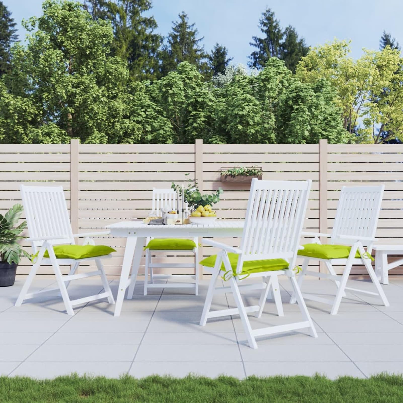 Cojines de palets de jardín 4 uds Tela Oxford Verde 50x50x7 cm, Cojines Exterior Jardin, Cojines para Palets, Cojines Exterior, Cojines Sofa Exterior, Cojines Suelo - 361541