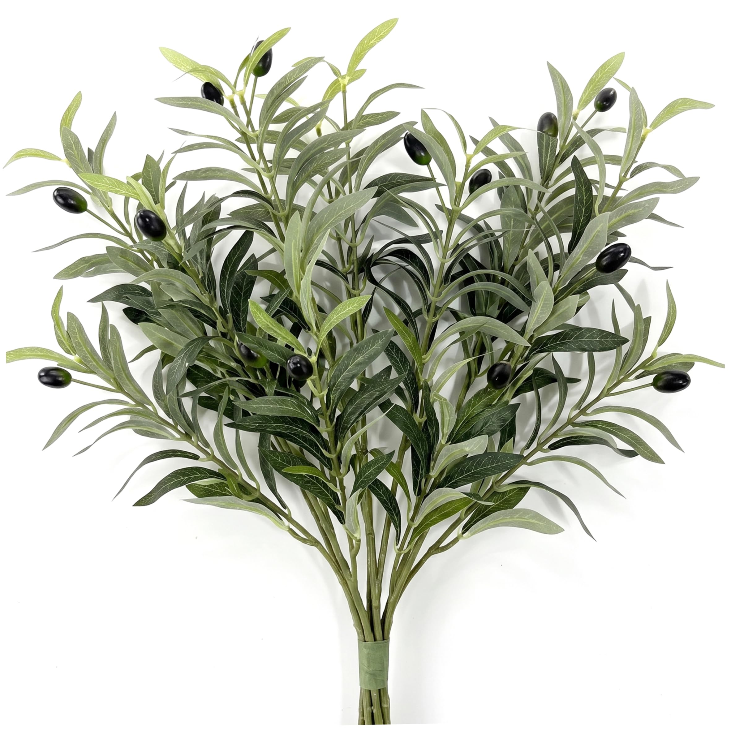 Goutdori 6 Pack 16 Inch Indoor Artificial Olive Branches Realistic Greenery Stems for Vase Decor indoor artificial olive tree pack inch branches realistic greenery stems for vase decor o