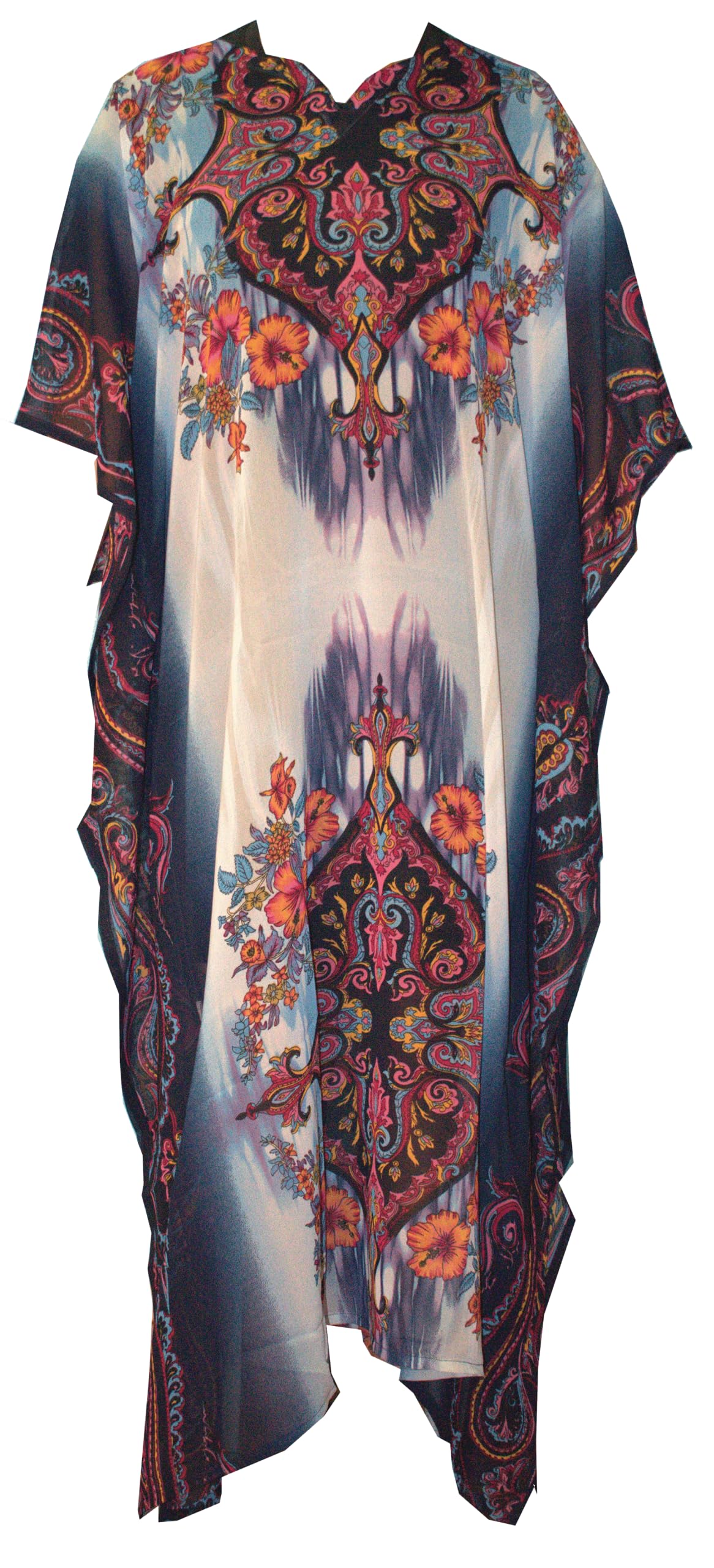 Bayside Kaftan Vestido Maxi Largo Playa Mujer Boho Verano Estampado Camisolas y Pareos Bohemio Kimono Túnica