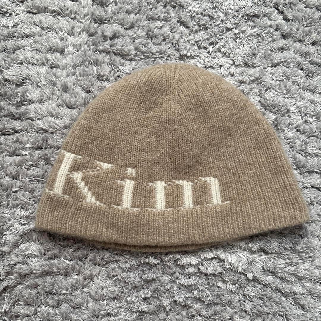 MATIN KIM ベージュ ニット帽 Matin Kim マーティンキム ビーニー ニット帽 ベージュ レディース