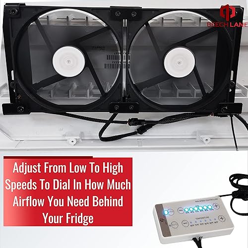 Miniatura 5 de Beech Lane Ventilador de refrigeración de ventilación de refrigerador RV de 12 V, 5.5 pulgadas (5.512 in), soportes personalizados para rejillas