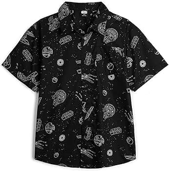 【TIE.ME】button up T-shirt Star Wars Millennium Falcon TIE Fighter X-Wing Toddler Boys