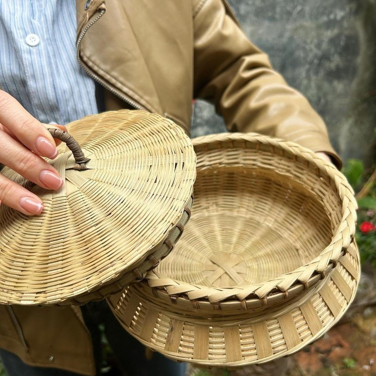 竹製円形バスケット Amazon｜LckCryspho 竹製円形収納バスケット 自然色 20cm かご 食品